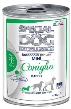 کنسرو سگ اسپشیال داگ مدل Chunks Mini Rabbit با طعم خرگوش وزن 400 گرم