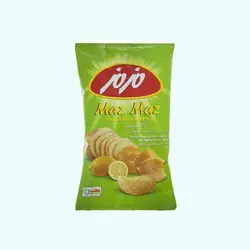 چیپس برگه سیب زمینی مزمز با طعم لیمویی