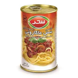 کنسرو سس ماکارونی با سویا و قارچ سحر ۴۰۰ گرمی