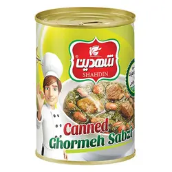 کنسرو قورمه با گوشت گیاهی شهدین ۳۷۰ گرمی