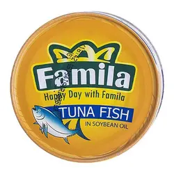 تن ماهی در روغن سویا فامیلا مقدار ۱۸۰ گرم