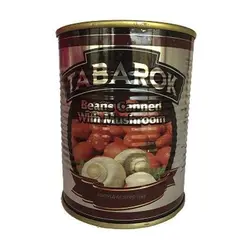 کنسرو لوبیا چیتی با قارچ تبرک مقدار ۳۸۰ گرم