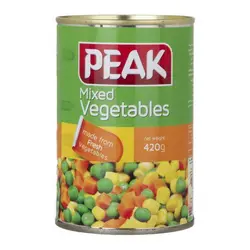 کنسرو مخلوط سبزیجات پیک آسان بازشو ۴۲۰ گرمی