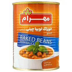 کنسرو لوبیا چیتی با سس مهرام 400 گرمی