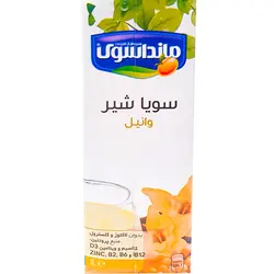 شیر سویا وانیلی (بدون لاکتوز و کلسترول) تتراپک MANDASOY مانداسوی 1 لیتری