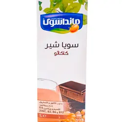 شیر سویا کاکائویی (بدون لاکتوز و کلسترول) تتراپک MANDASOY مانداسوی 1 لیتری