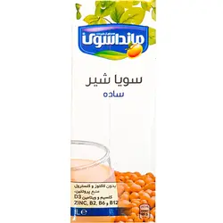 شیر سویا ساده (بدون لاکتوز و کلسترول) تتراپک MANDASOY مانداسوی 1 لیتری