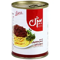 کنسرو سس ماکارونی با سویا و قارچ بیژن 380 گرمی