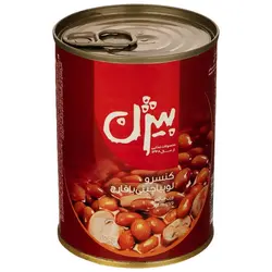 کنسرو لوبیا چیتی با قارچ بیژن 380 گرمی
