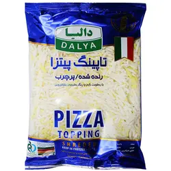 پنیر پیتزا تاپینگ دو رنگ رنده شده دالیا بسته 500 گرمی