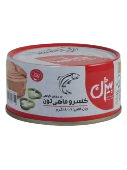 کنسرو تن ماهی در روغن گیاهی  بیژن ۱۸۰ گرمی