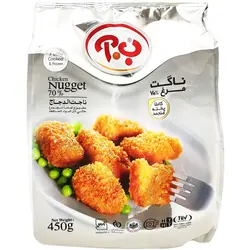 ناگت مرغ 70% (کاملا پخته و منجمد) ب.آ  450 گرمی