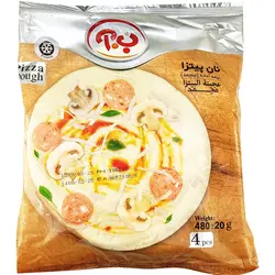 خمیر (نان) پیتزا نیمه آماده ب.آ  480 گرمی