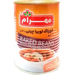 کنسرو لوبیا چیتی با قارچ مهرام 400 گرمی