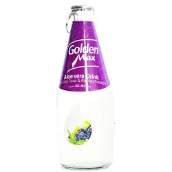 نوشیدنی آلوئه ورا با طعم انگور (بدون گاز) Golden Max گلدن مکس 300 میلی لیتری