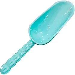 سر تاس( جهت جابجایی برنج، ادویه و....) فیروزه ای روشن پلاستیکی دارای دسته ابعاد 20*5