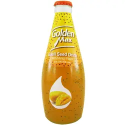 نوشیدنی تخم شربتی با طعم انبه (بدون گاز) Golden Max گلدن مکس 300 میلی لیتری