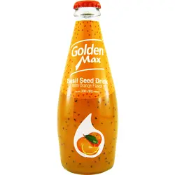 نوشیدنی تخم شربتی با طعم پرتقال (بدون گاز) Golden Max گلدن مکس 300 میلی لیتری