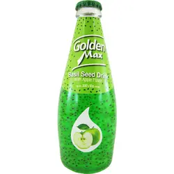 نوشیدنی تخم شربتی با طعم سیب (بدون گاز) Golden Max گلدن مکس 300 میلی لیتری
