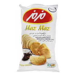 چیپس برگه سیب زمینی با طعم ماست و موسیر مزمز 60 گرمی