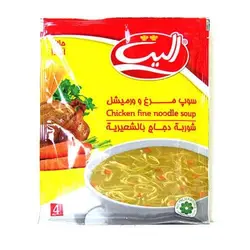 سوپ مرغ و ورمیشل الیت 4نفره 65 گرمی