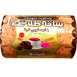 بیسکویت سبوسدار ساقه طلایی حاوی شهد خرما مینو 200 گرمی