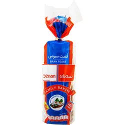 نان تست سبوس دار (ماندگاری 1 ماه در فریزر پس از تاریخ تولید) سه نان 530 گرمی