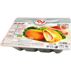 کوردون بلو 75% گوشت مرغ و ژامبون(کاملا پخته و منجمد) ب.آ  420 گرمی