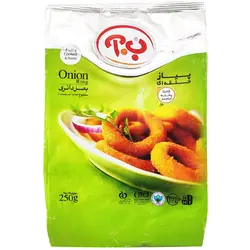 پیاز حلقه ای (کاملا پخته و منجمد) ب.آ  250 گرمی