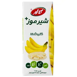 شیر موز غنی شده با (آهن،روی،ویتامینD و ویتامینE) کاله 200 میلی لیتری