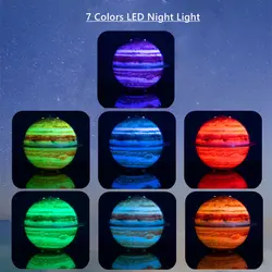 دستگاه بخور سرد و چراغ خواب سیاره زمین و متری پایه چوبی دار حجم 330میل Galaxy Humidifier