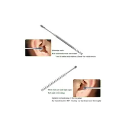 ست ابزار گوش پاک کن استیل 6 عددی اورجینال وارداتی ( گوش پاک کن دائمی )