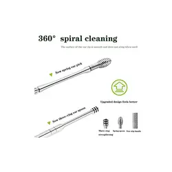 ست ابزار گوش پاک کن استیل 6 عددی اورجینال وارداتی ( گوش پاک کن دائمی )