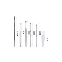 ست ابزار گوش پاک کن استیل 6 عددی اورجینال وارداتی ( گوش پاک کن دائمی )