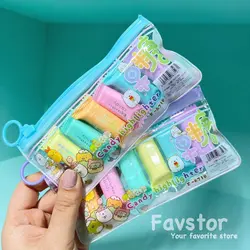 ست ۶ عددی مینی هایلایتر طرح شکلات candy کد E-6718