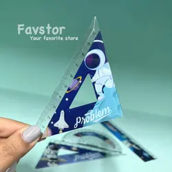 ست 4 تکه خط‌کش، گونیا، نقاله kadishidai طرح فضانورد