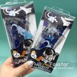 ست 4 تکه خط‌کش، گونیا، نقاله kadishidai طرح فضانورد