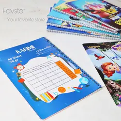 دفتر مشق سیمی برگه طرحدار طرح انیمیشن