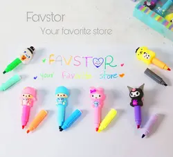 ست 12 رنگ هایلایتر HLILAL طرح Hello Kitty کد HLL-065