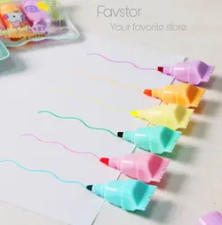 ست ۶ عددی مینی هایلایتر طرح شکلات BTS کد E-6718