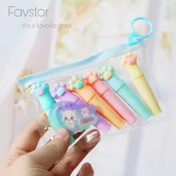 ست 6 عددی مینی هایلایتر طرح پنجه کد XYH-211