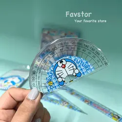 ست 4 تکه خط‌کش، گونیا، نقاله kadishidai طرح گربه آبی Doraemon