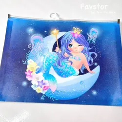 کاور زیپ‌دار اکلیلی A4 طرح پری دریایی کدLL_128