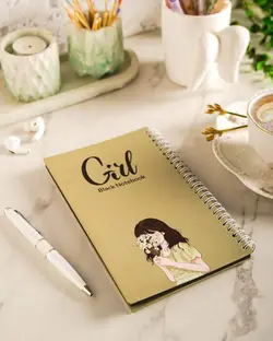 دفتر سیاه برگ جلد سخت  سری Girl کد 521
