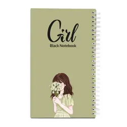 دفتر سیاه برگ جلد سخت  سری Girl کد 521