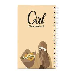 دفتر سیاه برگ جلد سخت  سری Girl کد 521