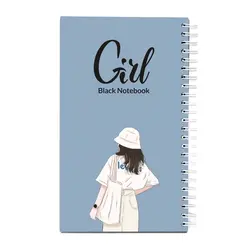 دفتر سیاه برگ جلد سخت  سری Girl کد 521