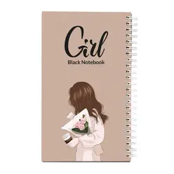 دفتر سیاه برگ جلد سخت  سری Girl کد 521