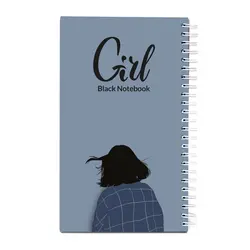 دفتر سیاه برگ جلد سخت  سری Girl کد 521