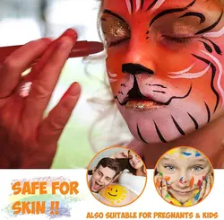 کیت 12 رنگ طراحی صورت Face Paint Kits